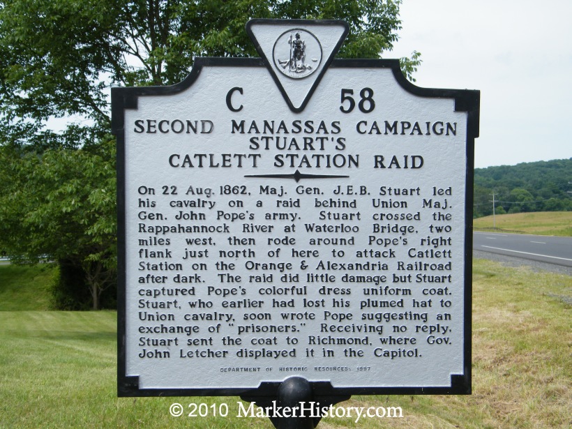 » c58 second manassas campaign stuart’s catlett station raid White