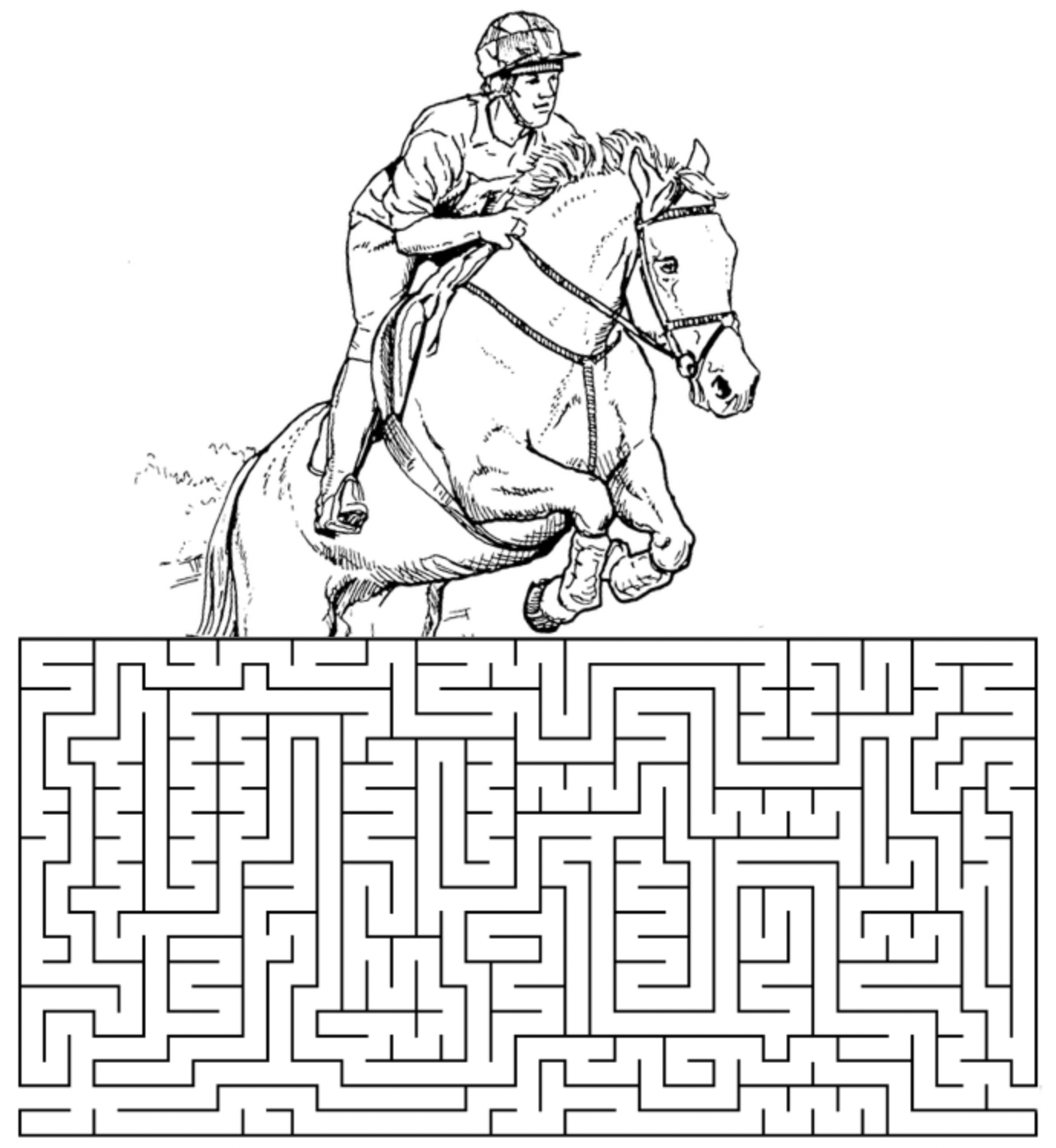 Horse Mazes (Hard) – Activity Pack