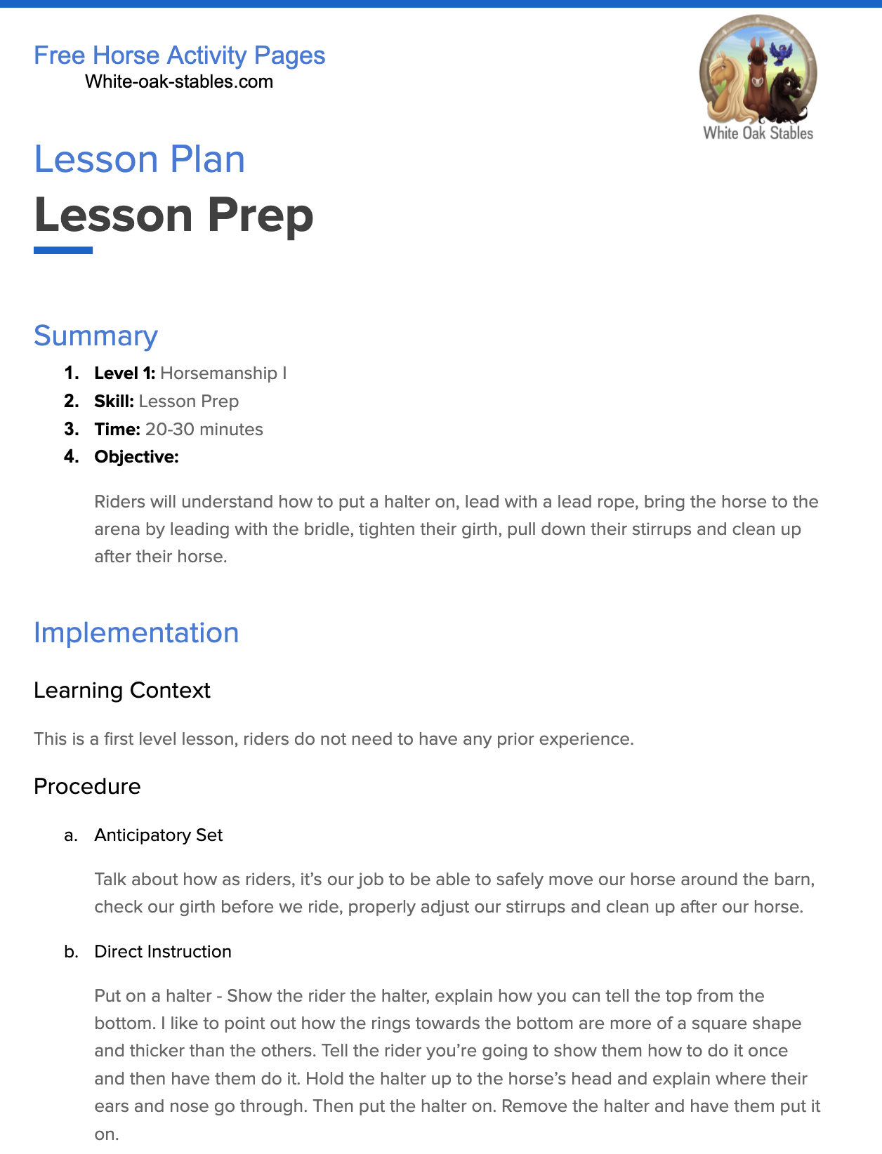 Lesson Plan – Lesson Prep