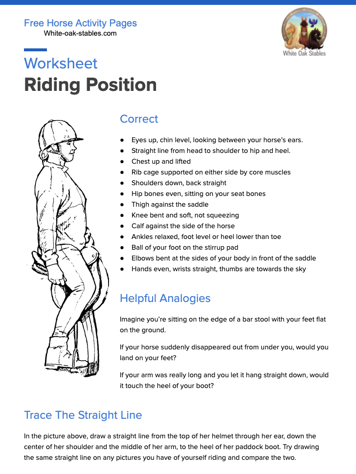 Worksheet – Riding Position