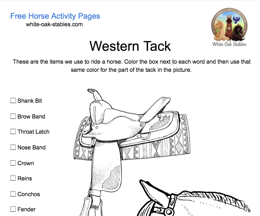 Western Tack Activity Page