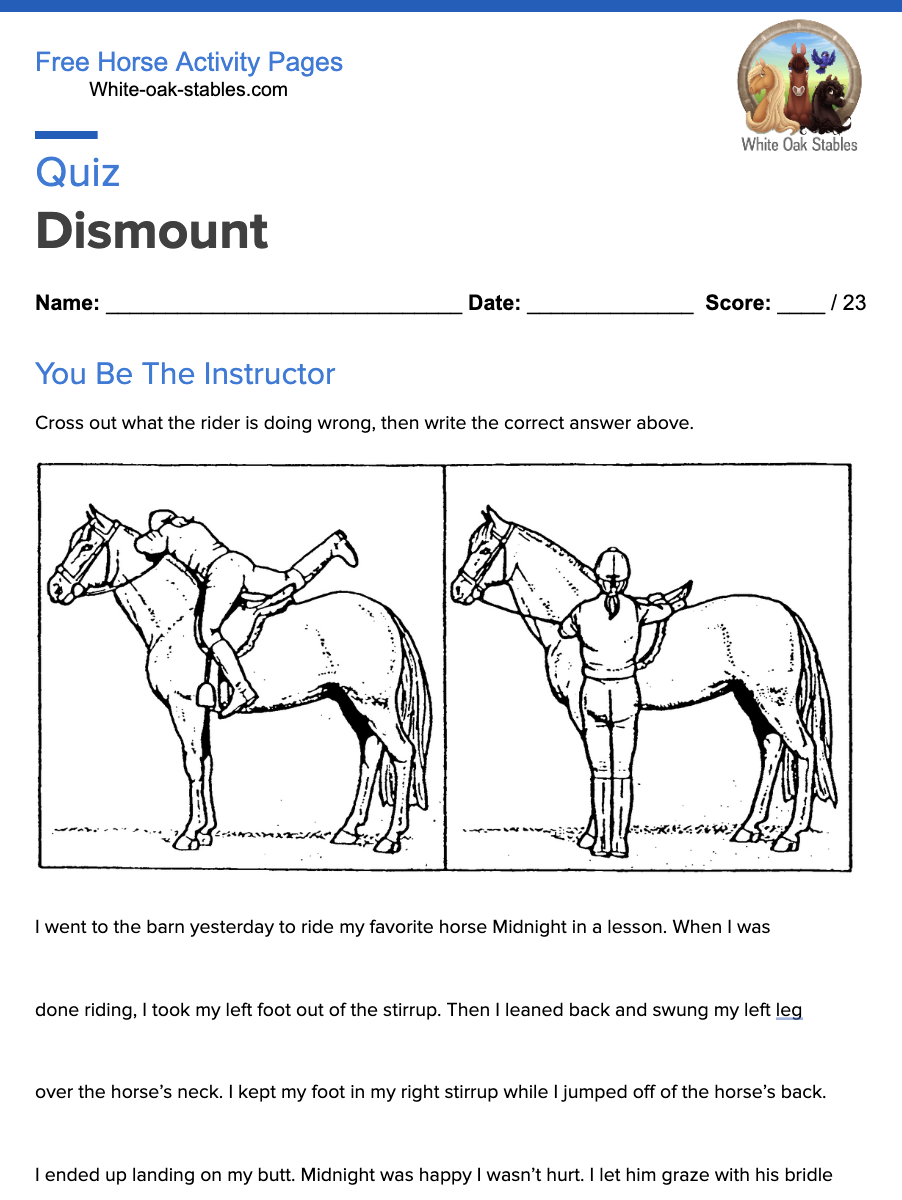 Quiz – Dismount
