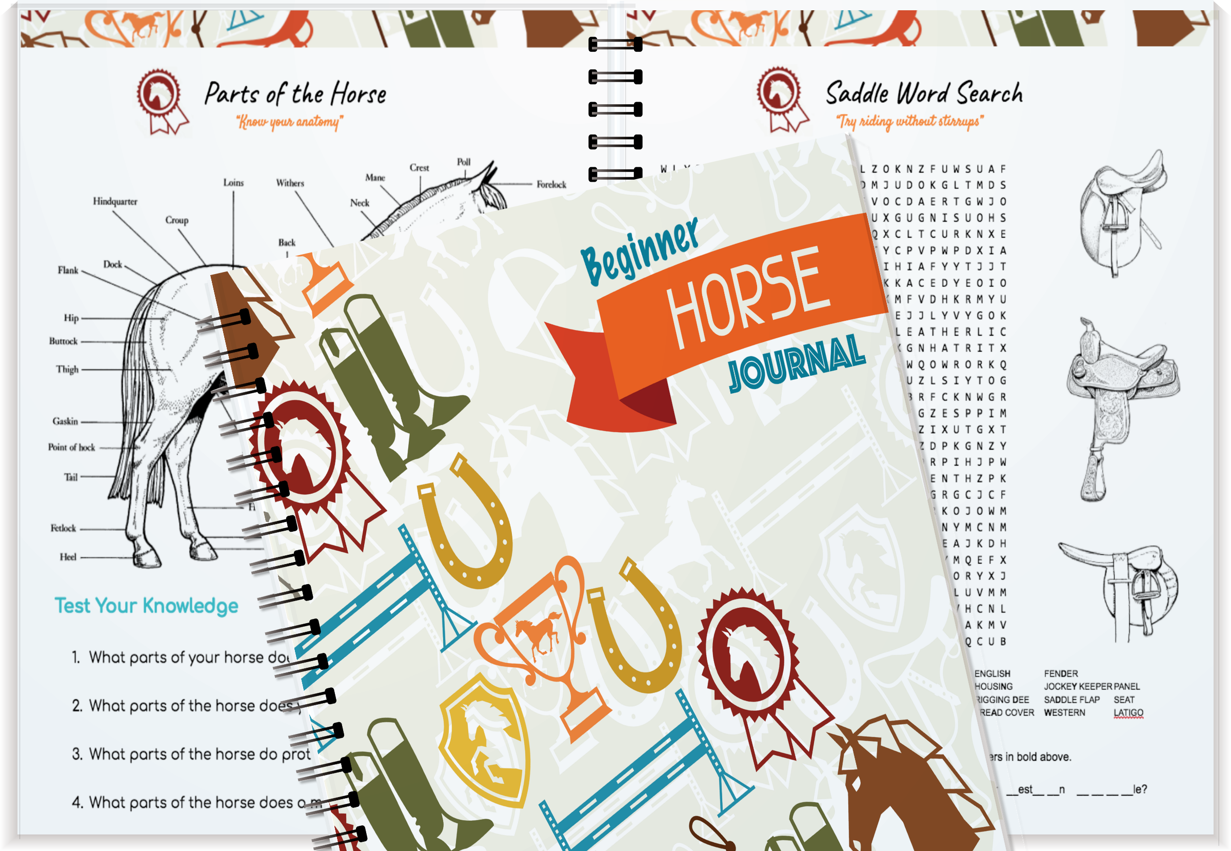 Beginner Horse Journal Coloring Book