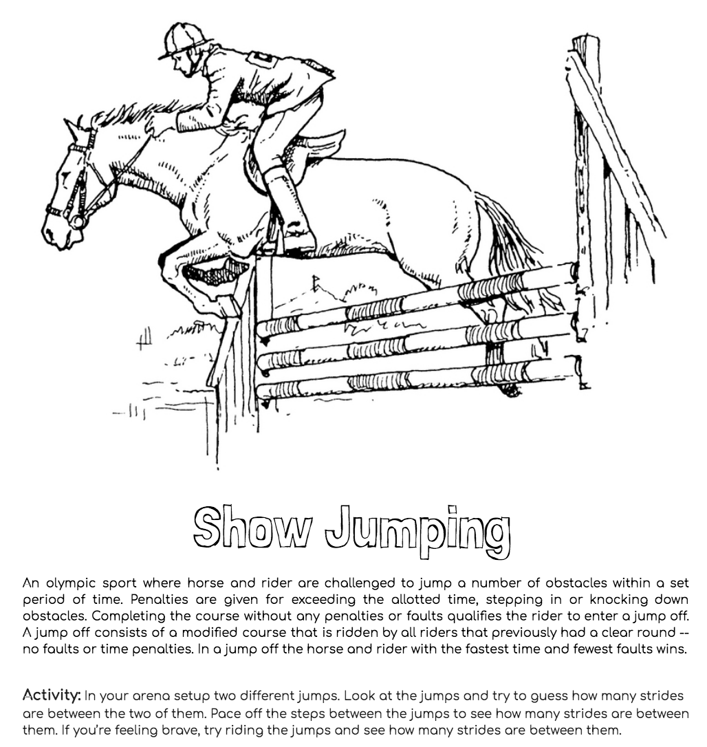 Show Jumping Activity Pages