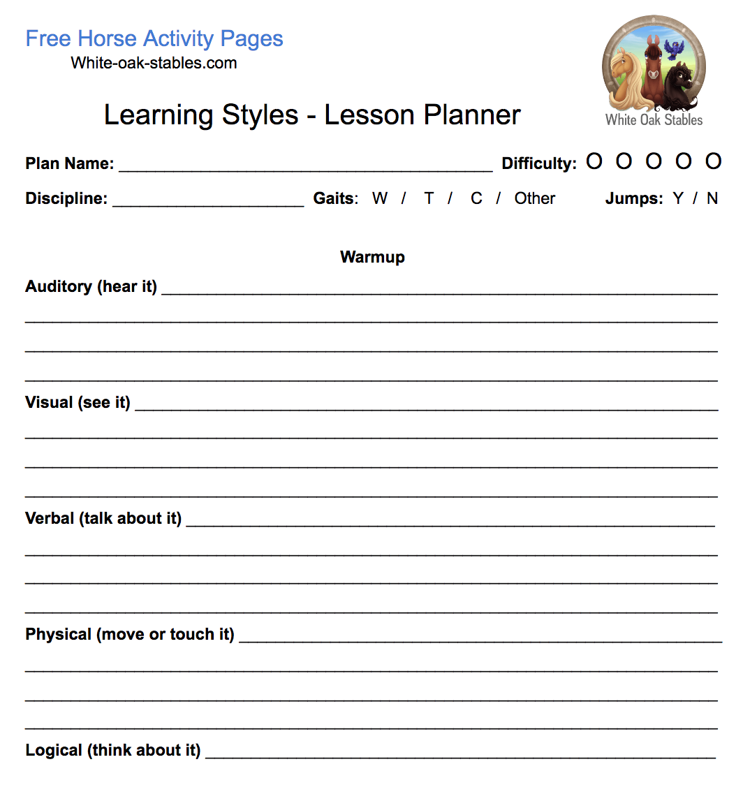Learning Style Lesson Planner